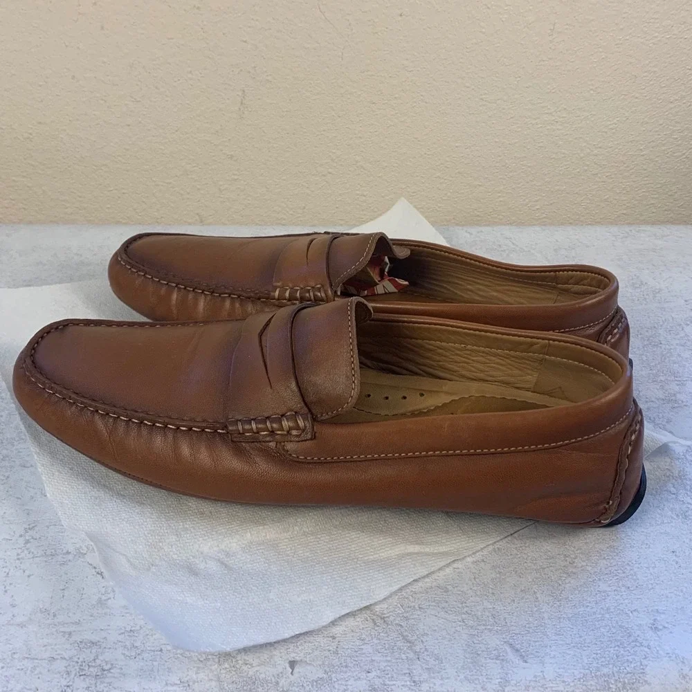 Flag Ltd. 10.5M Penny Loafer Driving Mocs Brown Leather Brazil 262FL0013